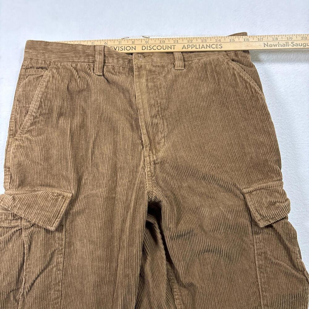 Vans Mens Pants 31 Brown Corduroy Service Cargo Loose Tapered Fit Baggy Y2K - Picture 10 of 16